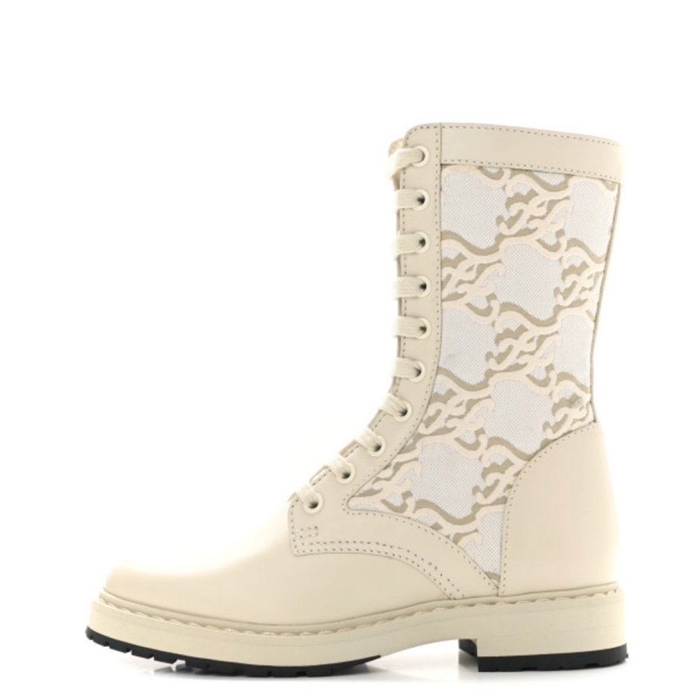 Fendi kaligraphy combat boots